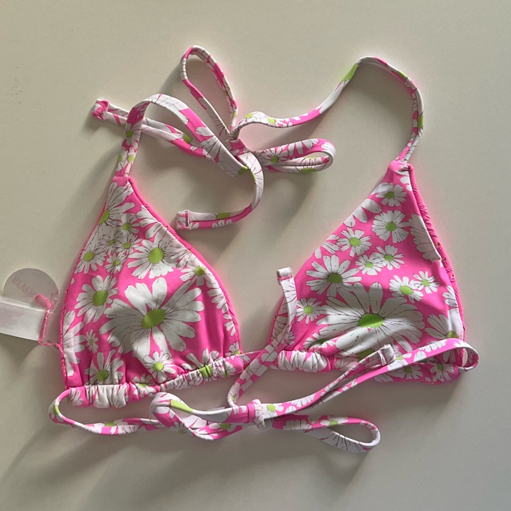 {LoveShackFancy x Hurley} Brand New Cotton Candy Reversible Eyelet Bikini SET - Picture 12 of 16